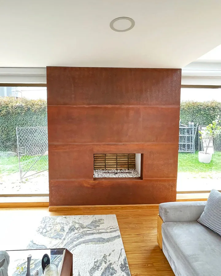 Chimenea sala Corten Steel (1)